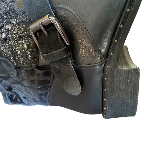 Unity in Diversity Black and Gray Ankle Boots - Picture 10 of 11